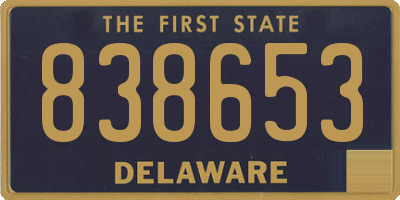 DE license plate 838653