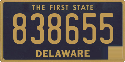 DE license plate 838655