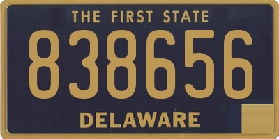 DE license plate 838656