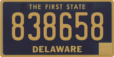 DE license plate 838658