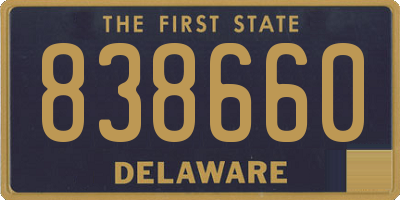 DE license plate 838660