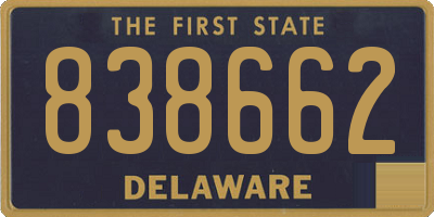 DE license plate 838662