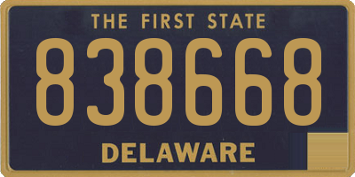 DE license plate 838668