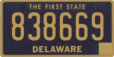 DE license plate 838669