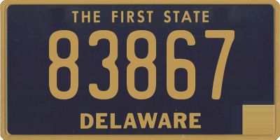 DE license plate 83867