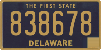 DE license plate 838678