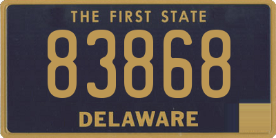 DE license plate 83868