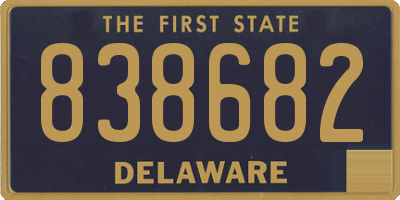 DE license plate 838682