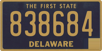 DE license plate 838684