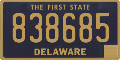 DE license plate 838685