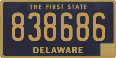 DE license plate 838686