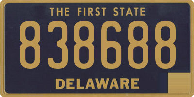DE license plate 838688