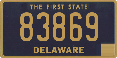 DE license plate 83869