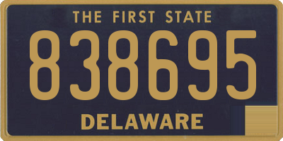DE license plate 838695