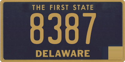 DE license plate 8387