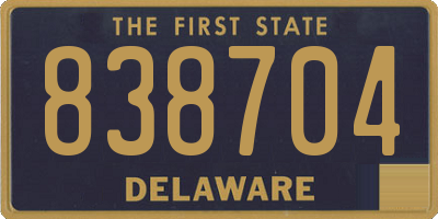 DE license plate 838704