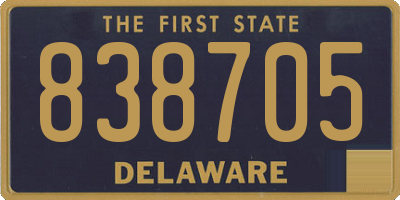 DE license plate 838705