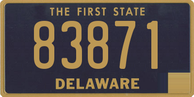DE license plate 83871