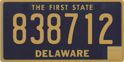 DE license plate 838712