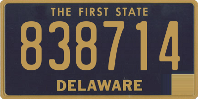DE license plate 838714