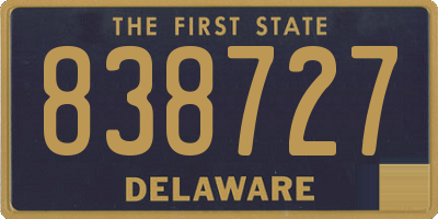 DE license plate 838727