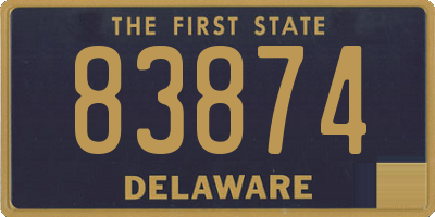 DE license plate 83874