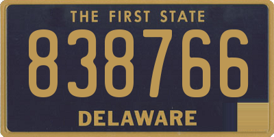 DE license plate 838766