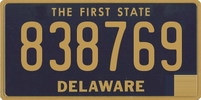 DE license plate 838769
