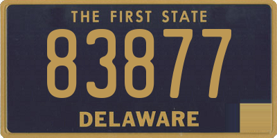 DE license plate 83877