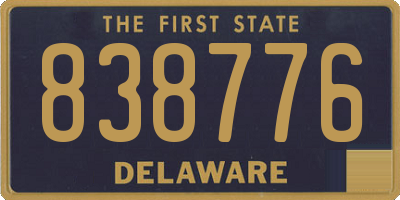 DE license plate 838776