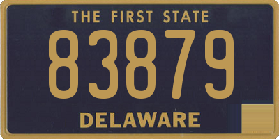 DE license plate 83879