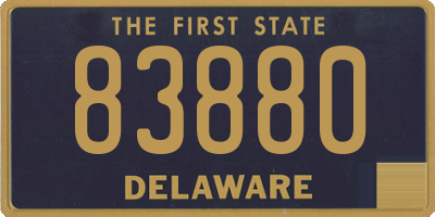DE license plate 83880
