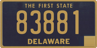 DE license plate 83881