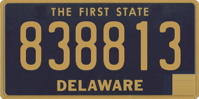 DE license plate 838813