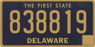 DE license plate 838819