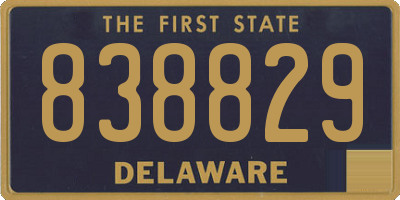 DE license plate 838829