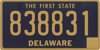 DE license plate 838831