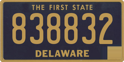 DE license plate 838832