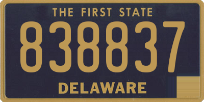 DE license plate 838837