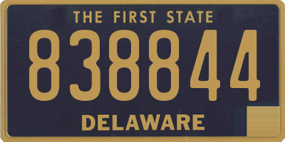 DE license plate 838844