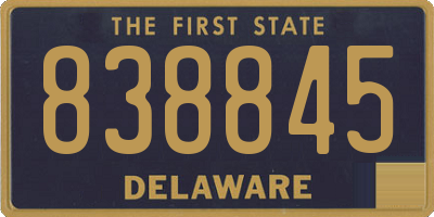 DE license plate 838845