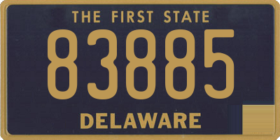 DE license plate 83885