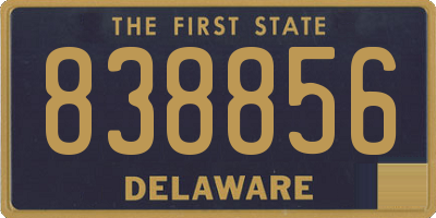 DE license plate 838856