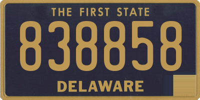 DE license plate 838858