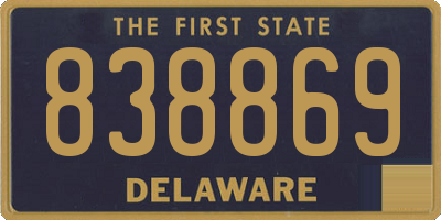 DE license plate 838869