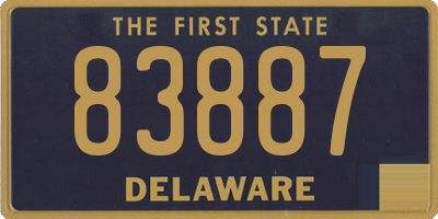 DE license plate 83887