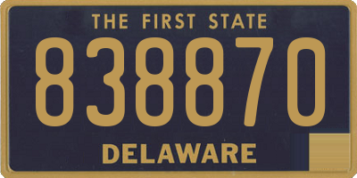 DE license plate 838870