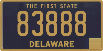 DE license plate 83888