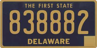 DE license plate 838882