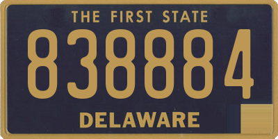 DE license plate 838884